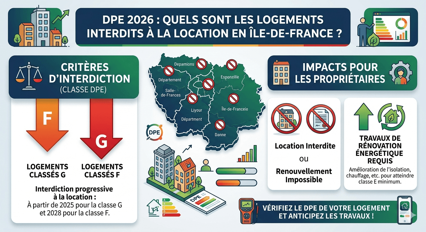 DPE 2026 : Quels sont les logements interdits à la location en Île-de-France ?